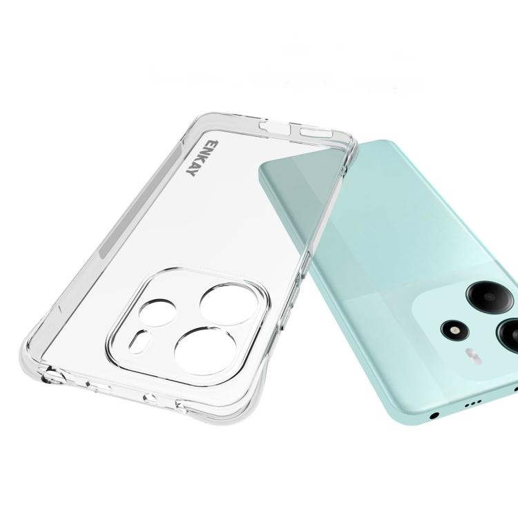 Ochranný kryt Enkay Shockproof Slim case transparentný – Xiaomi Redmi Note 14 (4G) | Lacné Kryty Lacné Kryty | Ochranný kryt Enkay Shockproof Slim case transparentný – Xiaomi Redmi Note 14 (4G) | Lacné Kryty