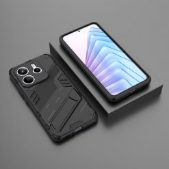 Lacné Kryty | Odolný Kryt Punk armor case čierny – Xiaomi Redmi Note 14 5G | Lacné Kryty