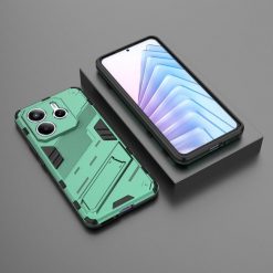 Lacné Kryty | Odolný Kryt Punk armor case zelený – Xiaomi Redmi Note 14 5G | Lacné Kryty