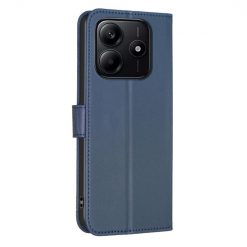 Lacné Kryty | Peňaženkové puzdro Embossing Pattern case Štvorlístky modré – Xiaomi Redmi Note 14 (4G) | Lacné Kryty