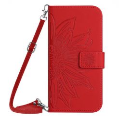 Lacné Kryty | Peňaženkové puzdro Embossing Pattern Kvet case červené – Xiaomi Redmi Note 14 (4G) | Lacné Kryty