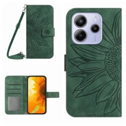 Peňaženkové puzdro Embossing Pattern Kvet case zelené – Xiaomi Redmi Note 14 (4G) | Lacné Kryty Lacné Kryty | Peňaženkové puzdro Embossing Pattern Kvet case zelené – Xiaomi Redmi Note 14 (4G) | Lacné Kryty