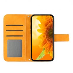 Lacné Kryty | Peňaženkové puzdro Embossing Pattern Kvet case žlté – Xiaomi Redmi Note 14 (4G) | Lacné Kryty