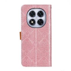 Lacné Kryty | Peňaženkové puzdro Embossing Pattern Kvety ružové – Xiaomi Redmi Note 14 Pro (4G) | Lacné Kryty