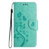 Lacné Kryty | Peňaženkové puzdro Embossing Pattern Motýľ a kvet červené – Xiaomi Redmi Note 14 Pro+ 5G | Lacné Kryty