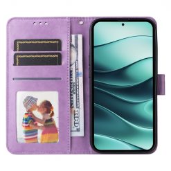 Peňaženkové puzdro Embossing Pattern Slnečnica fialové – Xiaomi Redmi Note 14 5G | Lacné Kryty Lacné Kryty | Peňaženkové puzdro Embossing Pattern Slnečnica fialové – Xiaomi Redmi Note 14 5G | Lacné Kryty
