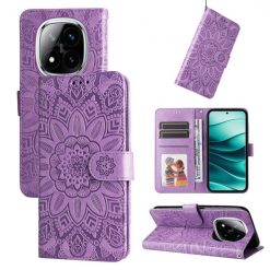 Peňaženkové puzdro Embossing Pattern Slnečnica fialové – Xiaomi Redmi Note 14 Pro 5G | Lacné Kryty Lacné Kryty | Peňaženkové puzdro Embossing Pattern Slnečnica fialové – Xiaomi Redmi Note 14 Pro 5G | Lacné Kryty