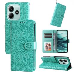 Peňaženkové puzdro Embossing Pattern Slnečnica zelené – Xiaomi Redmi Note 14 5G | Lacné Kryty Lacné Kryty | Peňaženkové puzdro Embossing Pattern Slnečnica zelené – Xiaomi Redmi Note 14 5G | Lacné Kryty
