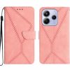 Lacné Kryty | Peňaženkové puzdro Embossing Pattern Stitchy case červené – Xiaomi Redmi Note 14 (4G) | Lacné Kryty