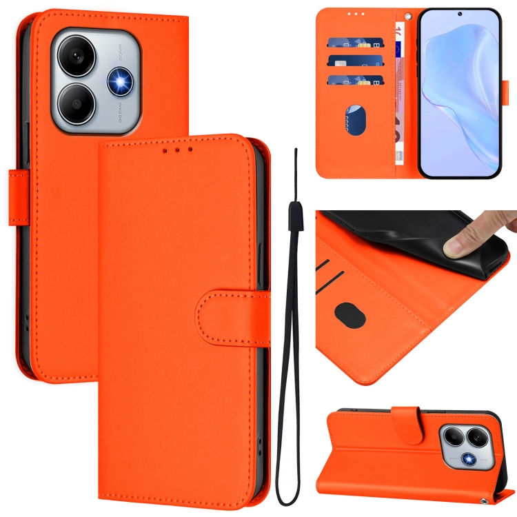 Peňaženkové puzdro Solid oranžové – Xiaomi Redmi Note 14 5G | Lacné Kryty Lacné Kryty | Peňaženkové puzdro Solid oranžové – Xiaomi Redmi Note 14 5G | Lacné Kryty