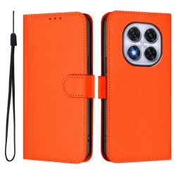 Lacné Kryty | Peňaženkové puzdro Solid oranžové – Xiaomi Redmi Note 14 Pro 5G | Lacné Kryty