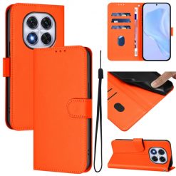 Lacné Kryty | Peňaženkové puzdro Solid oranžové – Xiaomi Redmi Note 14 Pro 5G | Lacné Kryty