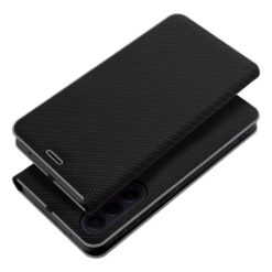 Lacné Kryty | Knižkové puzdro Luna Carbon čierne – Samsung Galaxy A56 | Lacné Kryty