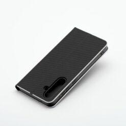 Lacné Kryty | Knižkové puzdro Luna Carbon čierne – Samsung Galaxy A56 | Lacné Kryty