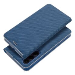 Lacné Kryty | Knižkové puzdro Luna Carbon modré – Samsung Galaxy A56 | Lacné Kryty