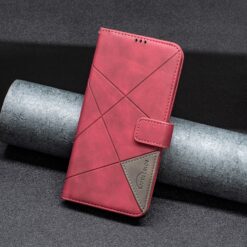 Knižkové puzdro Rhombus červené – Samsung Galaxy A36 | Lacné Kryty Lacné Kryty | Knižkové puzdro Rhombus červené – Samsung Galaxy A36 | Lacné Kryty
