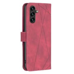 Knižkové puzdro Rhombus červené – Samsung Galaxy A36 | Lacné Kryty Lacné Kryty | Knižkové puzdro Rhombus červené – Samsung Galaxy A36 | Lacné Kryty