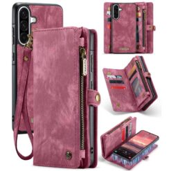 Multifunkčné peňaženkové puzdro CaseMe Detachable červené – Samsung Galaxy A36