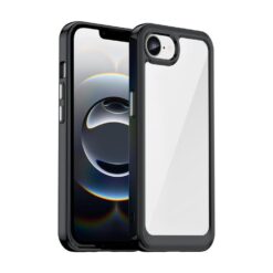 Lacné Kryty | Ochranný kryt Colorful Acrylic case čierny – Apple iPhone 16e / 17e | Lacné Kryty