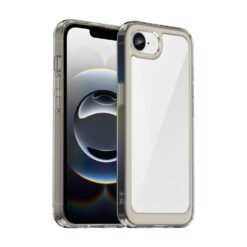Lacné Kryty | Ochranný kryt Colorful Acrylic case transparentno-sivý – Apple iPhone 16e / 17e | Lacné Kryty