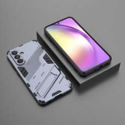 Lacné Kryty | Odolný Kryt Punk armor case sivý – Samsung Galaxy A56 | Lacné Kryty