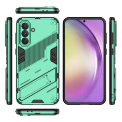 Lacné Kryty | Odolný Kryt Punk armor case zelený – Samsung Galaxy A56 | Lacné Kryty