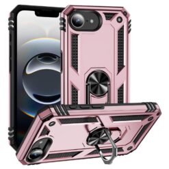 Lacné Kryty | Odolný kryt Ring Armor ružový – Apple iPhone 16e / 17e | Lacné Kryty