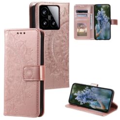 Peňaženkové puzdro Embossing Pattern Flowery Mandala bledoružové – Xiaomi 15 | Lacné Kryty Lacné Kryty | Peňaženkové puzdro Embossing Pattern Flowery Mandala bledoružové – Xiaomi 15 | Lacné Kryty