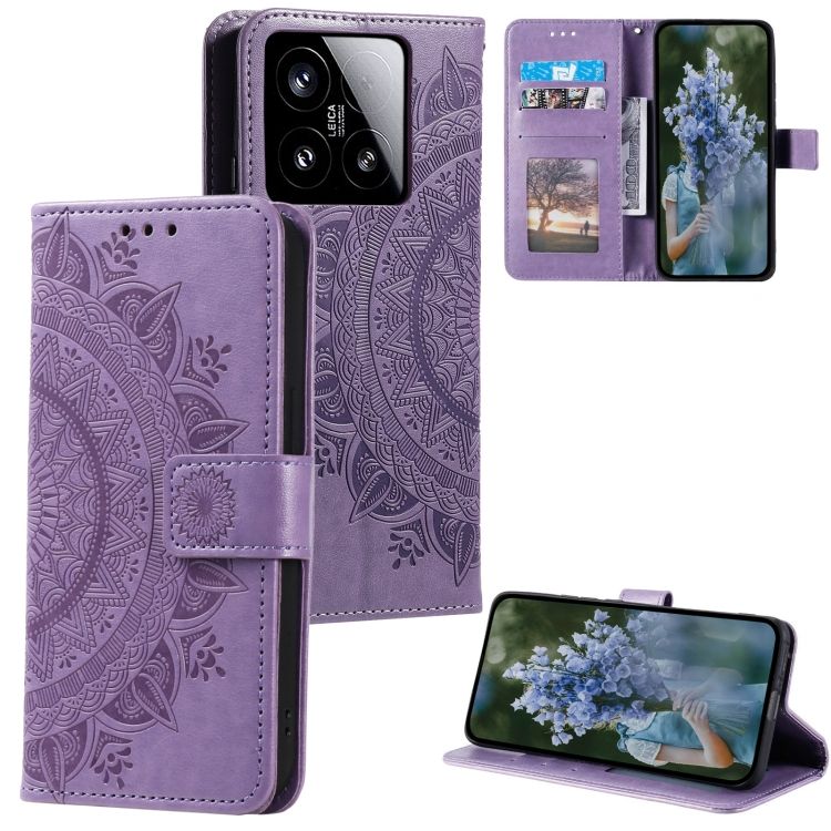 Peňaženkové puzdro Embossing Pattern Flowery Mandala fialové – Xiaomi 15 | Lacné Kryty Lacné Kryty | Peňaženkové puzdro Embossing Pattern Flowery Mandala fialové – Xiaomi 15 | Lacné Kryty