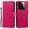 Peňaženkové puzdro Embossing Pattern Flowery Mandala bledoružové – Xiaomi 15 | Lacné Kryty Lacné Kryty | Peňaženkové puzdro Embossing Pattern Flowery Mandala bledoružové – Xiaomi 15 | Lacné Kryty