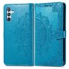 Lacné Kryty | Peňaženkové puzdro Embossing Pattern Mandala Flower čierne – Samsung Galaxy A56 | Lacné Kryty