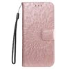 Lacné Kryty | Peňaženkové puzdro Embossing Pattern Slnečnica hnedé – Apple iPhone 16e / 17e | Lacné Kryty