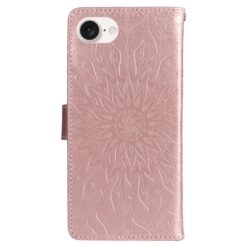 Peňaženkové puzdro Embossing Pattern Slnečnica bledoružové – Apple iPhone 16e / 17e | Lacné Kryty Lacné Kryty | Peňaženkové puzdro Embossing Pattern Slnečnica bledoružové – Apple iPhone 16e / 17e | Lacné Kryty