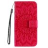 Peňaženkové puzdro Embossing Pattern Slnečnica ružové – Apple iPhone 16e / 17e | Lacné Kryty Lacné Kryty | Peňaženkové puzdro Embossing Pattern Slnečnica ružové – Apple iPhone 16e / 17e | Lacné Kryty