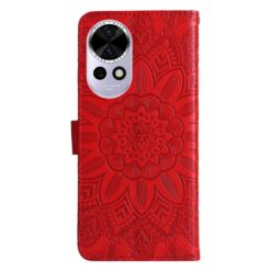 Lacné Kryty | Peňaženkové puzdro Embossing Pattern Slnečnica červené – Huawei Nova 13 | Lacné Kryty