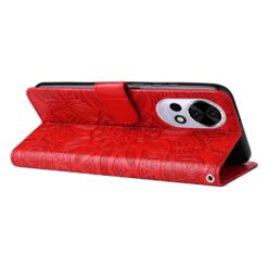 Lacné Kryty | Peňaženkové puzdro Embossing Pattern Slnečnica červené – Huawei Nova 13 | Lacné Kryty