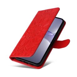 Lacné Kryty | Peňaženkové puzdro Embossing Pattern Slnečnica červené – Huawei Nova 13 | Lacné Kryty