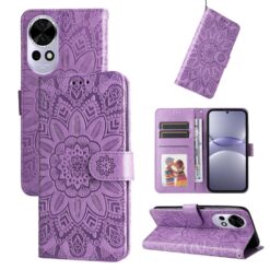 Peňaženkové puzdro Embossing Pattern Slnečnica fialové – Huawei Nova 13 | Lacné Kryty Lacné Kryty | Peňaženkové puzdro Embossing Pattern Slnečnica fialové – Huawei Nova 13 | Lacné Kryty