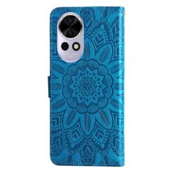 Lacné Kryty | Peňaženkové puzdro Embossing Pattern Slnečnica modré – Huawei Nova 13 | Lacné Kryty