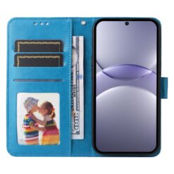 Lacné Kryty | Peňaženkové puzdro Embossing Pattern Slnečnica modré – Huawei Nova 13 | Lacné Kryty