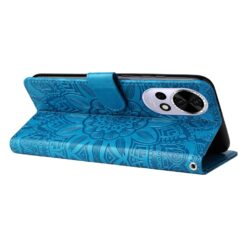 Lacné Kryty | Peňaženkové puzdro Embossing Pattern Slnečnica modré – Huawei Nova 13 | Lacné Kryty