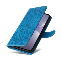 Lacné Kryty | Peňaženkové puzdro Embossing Pattern Slnečnica modré – Huawei Nova 13 | Lacné Kryty
