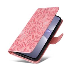 Lacné Kryty | Peňaženkové puzdro Embossing Pattern Slnečnica ružové – Huawei Nova 13 | Lacné Kryty