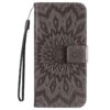 Peňaženkové puzdro Embossing Pattern Slnečnica červené – Apple iPhone 16e / 17e | Lacné Kryty Lacné Kryty | Peňaženkové puzdro Embossing Pattern Slnečnica červené – Apple iPhone 16e / 17e | Lacné Kryty