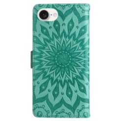 Peňaženkové puzdro Embossing Pattern Slnečnica zelené – Apple iPhone 16e / 17e | Lacné Kryty Lacné Kryty | Peňaženkové puzdro Embossing Pattern Slnečnica zelené – Apple iPhone 16e / 17e | Lacné Kryty