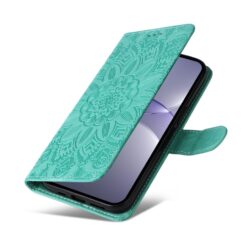 Lacné Kryty | Peňaženkové puzdro Embossing Pattern Slnečnica zelené – Huawei Nova 13 | Lacné Kryty
