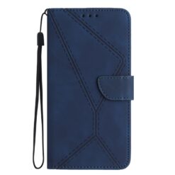 Lacné Kryty | Peňaženkové puzdro Embossing Pattern Stitchy case modré – Apple iPhone 16e / 17e | Lacné Kryty