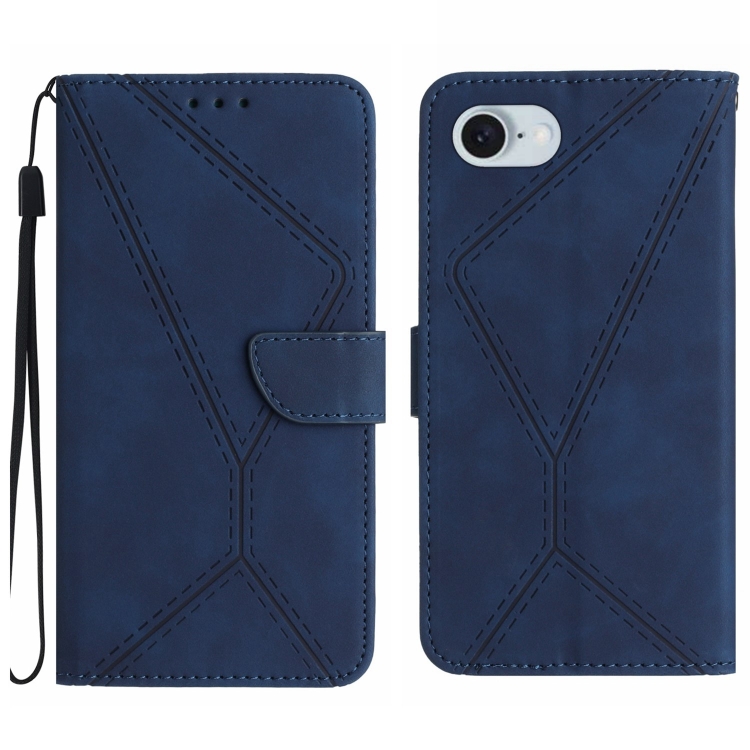Peňaženkové puzdro Embossing Pattern Stitchy case modré – Apple iPhone 16e / 17e | Lacné Kryty Lacné Kryty | Peňaženkové puzdro Embossing Pattern Stitchy case modré – Apple iPhone 16e / 17e | Lacné Kryty