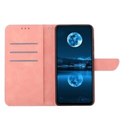 Lacné Kryty | Peňaženkové puzdro Embossing Pattern Stitchy case ružové – Apple iPhone 16e / 17e | Lacné Kryty