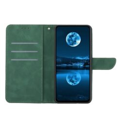 Lacné Kryty | Peňaženkové puzdro Embossing Pattern Stitchy case zelené – Apple iPhone 16e / 17e | Lacné Kryty